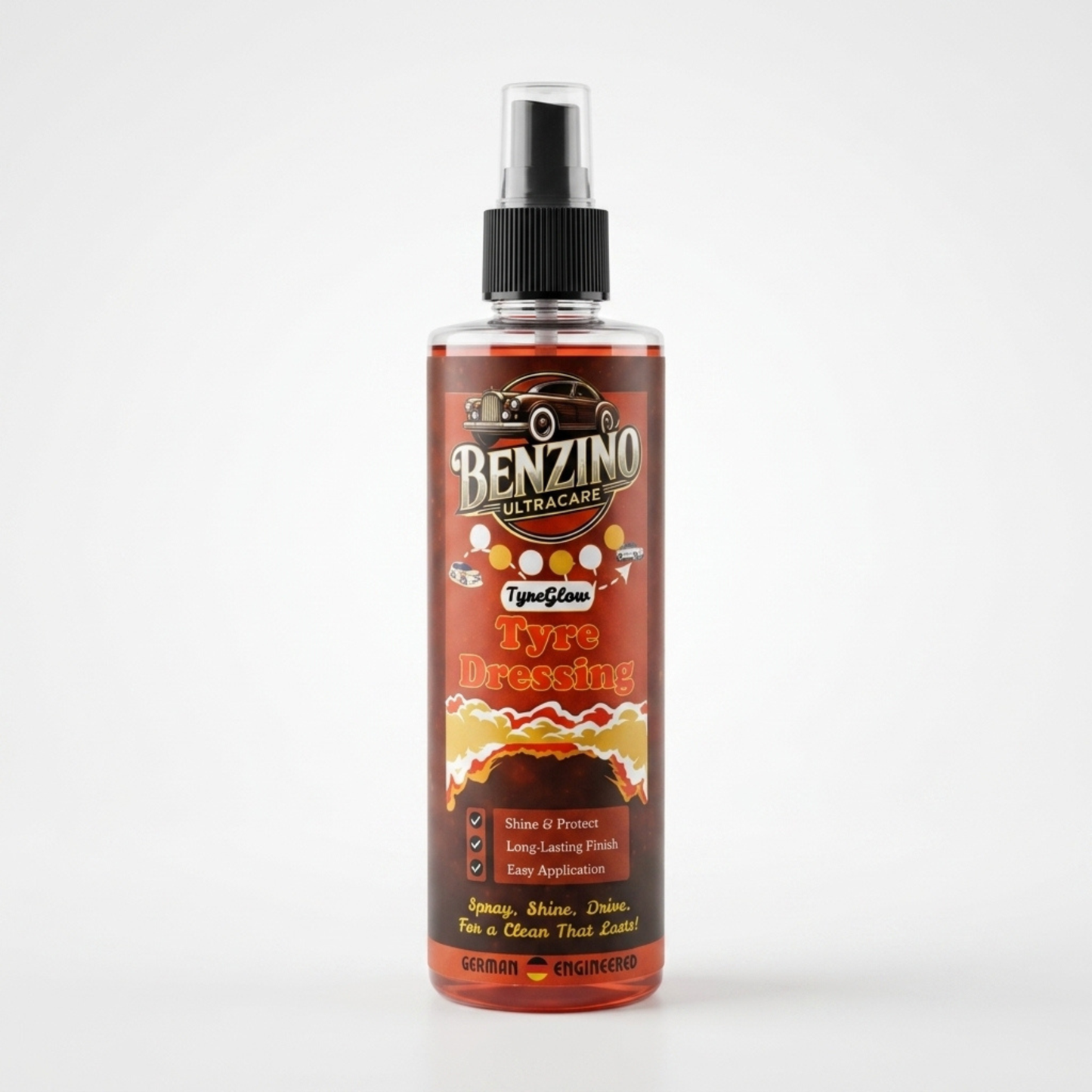 Benzino Tyre Polish – Deep Black Shine That Lasts for Days