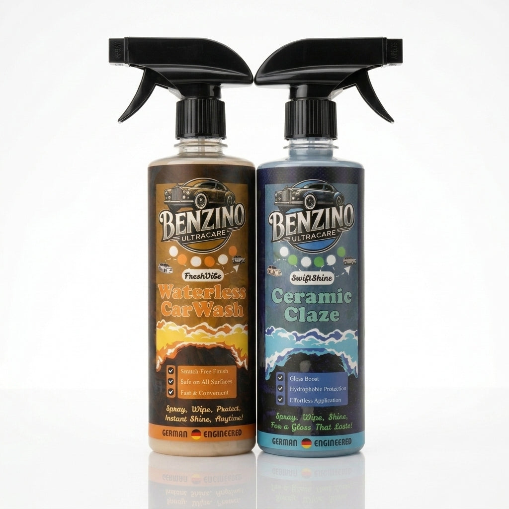 Benzino Wash & Shine Combo – Waterless Car Wash + Ceramic Glaze