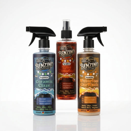 Benzino Ultimate Shine Combo – Waterless Wash + Ceramic Glaze + Tyre Polish